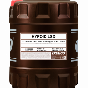 Трансмиссионное масло PEMCO Hypoid LSD 85W-140 GL-5/MT-1 минеральное, 20л (PM0540-20)